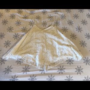 American Eagle White Lace Tank Top